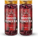 BLUE TEA - Hibiscus Tea - 1.76 Oz - Pack of 2 (100 Cups) Loose | CHRISTMAS GIFTS | SKIN GLOW ENHANCING TEA | Herbal Tea - Flower Based - Non-Bitter - Caffeine Free - Tangy Flavour - Vegan | Reusable Pet Jar