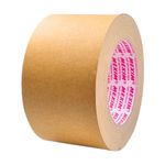 Ecosattva Eco friendly Self Adhesive Kraft Paper Tapes, Strong Paper & Adhesive for Box Packaging 72 mm x 50 meters (Pack of 1, Brown)