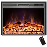 Kentsky Electric Fireplace, 28" Electric Fireplace Inserts, Recessed Fireplace Heater with Remote Control, Adjustable Flame Colors, Timer&Overheating Protection, 750/1500W