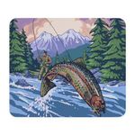 CafePress Mountain Trout Fisherman Mousepad Non-slip Rubber Gaming Mousepad