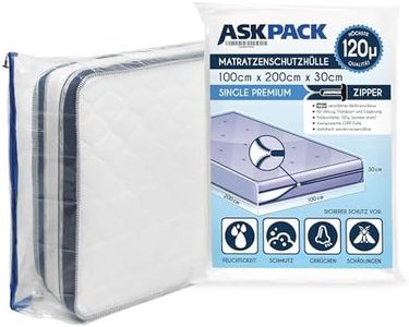 Bolsa de Colchón con Cremallera de Anclaje - Tamaños de la XS a la XXL,Impermeable, Resistente al Desgarro, Material Extremadamente Resistente 120 micras - Ideal para Transporte - 90 to 100x200 cm