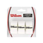 Wilson Overgrip, Pro Overgrip, Unisex, White, Pack of 3, WRZ4014WH