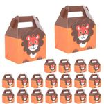 SATYAM KRAFT 20 Pcs Lion Printed Decorative Folding Storage Box for Return Gift, Deepawali, Birthday, Return Gift,Cardboard Boxes Perfect for Packing Chocolate, Dry Fruits and Invitations in Gifting