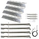 Direct Store DG284 Grill Kit for Kenmore 4 Burners, Stainless Steel, Black - Heat Plate, Burner, Ignitor & Crossover Repair Kit