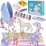 THE TWIDDLERS - Paint Your Own Unicorn, Painting Kit with Creative Colourful Glitters & Stickers - Birthday Party Art & Crafts, Girls Toy Gift Set for Kids