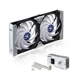 TITAN- 12V/ 24V DC 90mm Multi-Function Rack Mounted Double Refrigerator Side Vent Fan with Speed Controller for RV, Motorhome, Caravan- TTC-SC09TZ(A)