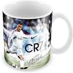 Chhaap Cristian Ronaldo CR7 Printed Ceramic Tea and Coffee Mug (White) (SP11 07)