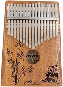 Rayzm Kalimba/Piano à Pouce/Piano tactile avec Accessoires, Instrument Portable Marimba à 17 Touches pour Amateurs de Musique/Débutants (Acajou Massif)