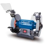 Scheppach SM200L Double Bench Grinder | Knife, Chisel, Scissor, Garden Secateur Sharpener | 500W | 8" 200mm Wheel | Cast Iron Base | Inc. LED Lights & Spark Deflector