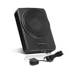 BOSS Audio Systems SLIM10 Elite Series 10 Inch Powered Car Subwoofer - Low Profile, Remote Subwoofer Control, Built in Amp, Under Seat