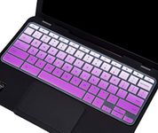 iKammo Keyboard Cover Case Compatible Lenovo Chromebook N20 N21 N22 N23 11.6"/ Lenovo Chromebook Flex 11/11.6" Lenovo Chromebook 100e 300e 500e /14" Chromebook C330 S330 N42（Gradual Purple）