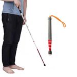 Telescopic Blind Mobility Cane - Titanium Alloy Walking Stick with Reflective Film - Anti-Slip Stick for The Blind and Vision Impaired(119.5cm/47in)