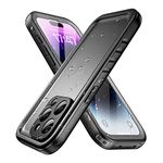 SPORTLINK for iPhone 14 Pro Max Waterproof Case - Shockproof Heavy Duty Front and Back Cover with [Built in Screen/Camera Protector] 360 Full Body Protective [Dustproof][IP68 Underwater]-6.7" Black