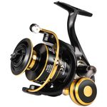 Sougayilang Spinning Reels Light Weight Ultra Smooth Powerful Fishing Reels Golden 7000