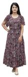 DHARESWAR ENTERPRISE Women's Georgette Maxi Dress Digital Floral Printed One Piece Western Long Gown Dresses for Women (Medium, Maroon)