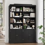 FACBOTALL 73.1" Bookcase with Doors