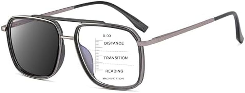 HOOBAY Photochromic Progressive Multifocus Reading Glasses For Men,Progressive Readers No Line Quick-Transition Sunglasses