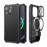 elago Magnetic Armor Case Compatible with iPhone 15 Pro Case, Compatible with MagSafe, Enhanced Camera Protection, Shockproof Edge Design, Full Body Protective Cover, Durable TPU + PC (Black)