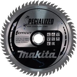 Makita B-69870 Efficut Wood Circular TCT Saw Blade, 165 mm x 20 x 60T