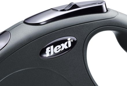 flexi New Classic Retractable Dog Lead, Small, 5m – Black