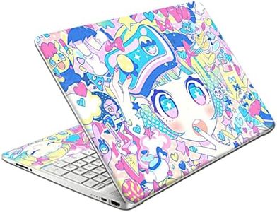 Laptop Skin Decal HP 15.6" - Kawaii Girl Laptop Cover Sticker No Cutting Required, No Bubble, Waterproof, Scratch Resistant - Including Wide Screen and Wrist Pad