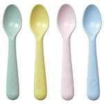 BS Case Ikeaa KALAS Polypropylene Plastic, Dishwasher-Safe Mixed Colours Spoons 16 cm (6 ") - Pack of 4 (Light Colour)