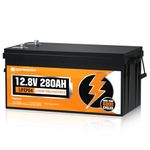 ECO-WORTHY 280AH 12V LiFePO4 Lithium Battery with excellent low temperature performance, 6000+ Deep Cycles BMS, 3584Wh Energy, for Off-Grid, RV, Solar Power System, Home Backup, UPS and Marine