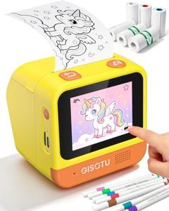 iPrint AI Voice-to-image Sticker Maker for Kids - 2.8" HD Smart Touchscreen | Ready-to-Gift Box: 12 Pens & 6 Thermal Rolls(1 Blue, 1 Red); 10 AI Art Styles; 1500 mAh; STEM Toy; Ages 3+; 2.4G Wi-Fi Only;