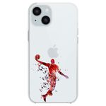 Blingy's for iPhone 15 Case, Cool Artistic Basketball Style Fun Sport Design Transparent Soft TPU Protective Clear Case Compatible for iPhone 15 6.1 inch (Basketball Dunk)