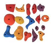 ADVENTURE STORE Set of 12 Climbing Holds Set, Solid Resin Non-Plastic Rock Climbing for Kids & Adults with Installation Hardware Kit (Multicolor)