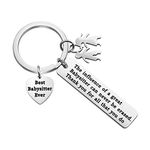 BAUNA Babysitter Gift Thank You for All That You Do Keychain Best Babysitter Ever Gift Appreciation Gift Nanny Gift (Babysitter Keychain)