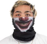 Photorealistic Clown Polyester Gaiter Face Mask Multicoloured