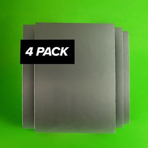 4 Pack 20 Gauge Steel Sheet Metal .032 x 6 x12. Sand deburred Outside Edge. Great for Craft, Home, auto and Like Projects. Easily Bendable and can be Welded. This is a Soft Tempered Steel