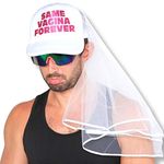 Bachelor Party Hat and Veil - Bachelor Party Ideas, Supplies, Gifts, Jokes and Favors (1 Pack - with Veil)