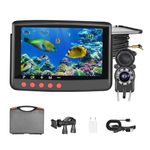 Underwater Fishing Camera - 5 Inch Upgrade HD 4K Ice Fishing Camera Underwater 8 Lights Night Vision10,000mAh Li-Battery, USB Charging, Portable Ice Fishing Fish Finder for Ice Lake Boat Fishing