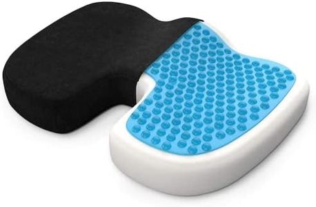 Seat Cushion - Standard, 17.7 x 13.8 Inch, Memory Foam Gel, Office Chair Cushion, Desk Chair Cushion for Back, Tailbone, Butt and Coccyx Pain Relief - Support Pillow for Office, Car, Home & Wheelchair