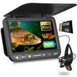 FishPRO [2024 Upgrade] 7'' Underwater Fishing Camera [HD 1080P] w/DVR -32GB, [Easy Plug & Play] Ice Fishing Camera Underwater, 10,000mAh, USB-C, IR & LED for Dark, Portable Ice Fishing Fish Finder