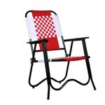 Swarni Foldable High Camping Lawn Chairs for Camp/Outdoor/Picnic/Sports/Portable Sand Chair for Adults Heavy Duty, Lightweight Beach Chair with Shoulder Straps (Red)