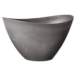 Arcadia Garden Products PSW Pot Collection Curved Planter Pot for Indoor and Outdoor Plants and Gardens, 16-inch, Cement Gray