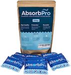 Absorb Pro Rechargeable Dehumidifier Bag 10-Pack - 100g Reusable Moisture Absorbers - Silica Gel Packets for Bins, Totes, Gun Safe, Food Storage, Clothes, Cars, and Boats