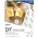 Avery Printable Sticker Paper, Glossy Clear, 8.5" x 11", Laser & Inkjet Printers, 7 Sheets (4397)