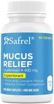 Safrel Pharma Mucus Relief Guaifenesin 400 mg - Fast Acting Expectorant, Thins and Loosens Mucus, Relieves Chest Congestion, Cough, Cold and Flu | Compare to Mucinex Tablets (200 Count (Pack of 1))