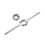 uxcell Round Die Stock Handle Wrench Holder 38mm Dia M12-M14 Metric & Round Die M16 x 1 38mm OD Machine Thread Threading