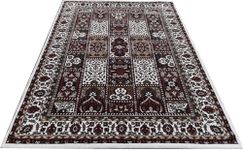 CARPET PLANET Carpet Kashmiri Persian Silk Carpet for Living Room with 1 Inch Thickness -Cream2(9 X 12 FEET)