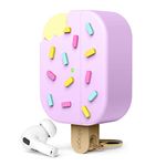 elago Ice Cream Case Compatible with AirPods Pro 2 Case Cover - Compatible with AirPods Pro 2nd Generation Case, Karabiner Included, Supports Wireless Charging, Full Protection (Blueberry)