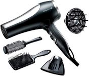 Remington D5017 PRO 2100 Dryer Gift Set | 2100W Hair Dryer with Ceramic Ionic Conditioning | Includes Fast Dry & Slim Precision Concentrators, Diffuser, Paddle Brush & Round Brush | Stylish Storage Case