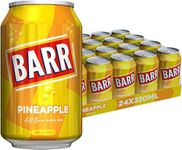 BARR Fizzy Drink Cans, No Sugar, 24 x 330 ML UK - 24 pack (24x, Pineapple No Sugar)