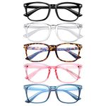 AIMISUV 5 Pack Reading Glasses for Women Men, Blue Light Blocking Computer Readers UV Glare(Multicolor, 1.75x)