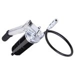 Lumax LX-1123 Black Heavy Duty Deluxe Lever Grease Gun with 18" Flex Hose and Coupler