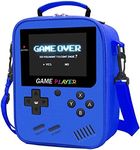 Ruokey Boys Lunch Box for School, Gamer Boys Lunch Bag，Insulated Leather Video Game Lunch Boxes for Boy Girls Waterproof Leakproof with Adjustable Shoulder Strap